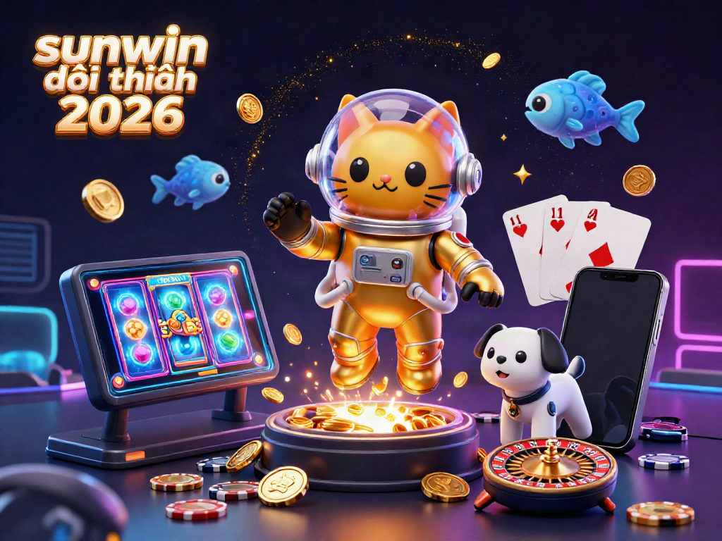 Experience lively entertainment with sunwin đổi thưởng 2026 showcasing vibrant 3D casino elements.