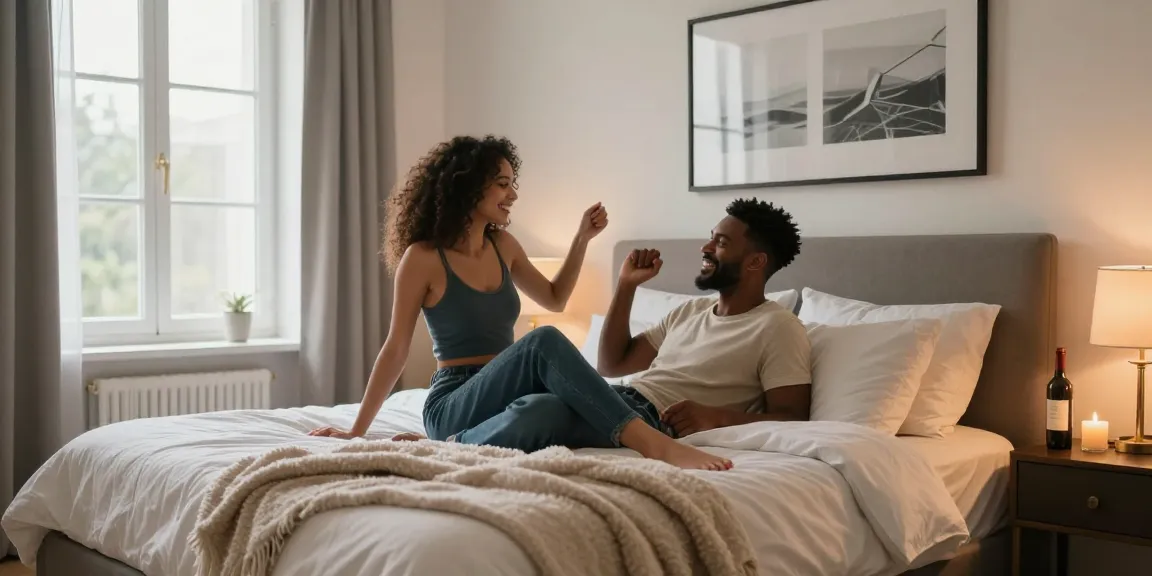 مشهد سكس زنوج جامد في غرفة نوم أنيقة وإضاءة دافئة.