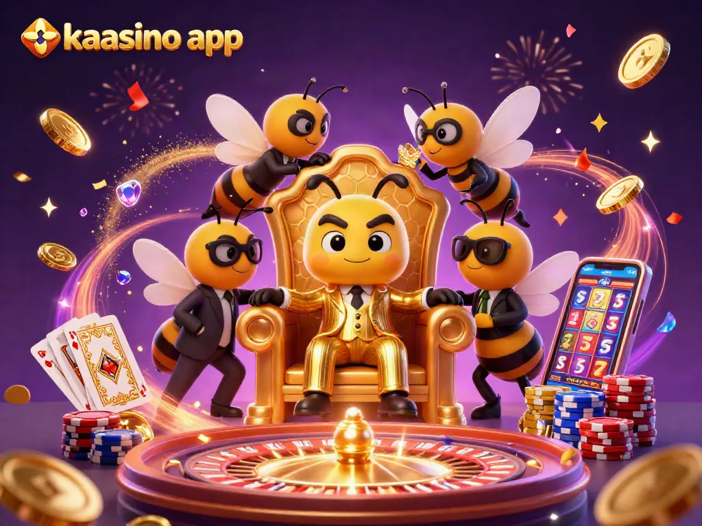 Play exciting games with the kaasino app, featuring vibrant characters and dynamic casino elements.