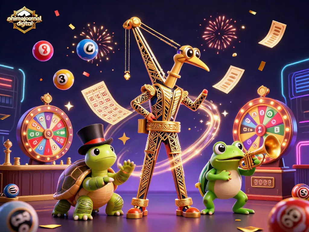 Engage with ahimajournal-digital as colorful lottery balls and festive elements enhance the casino experience.