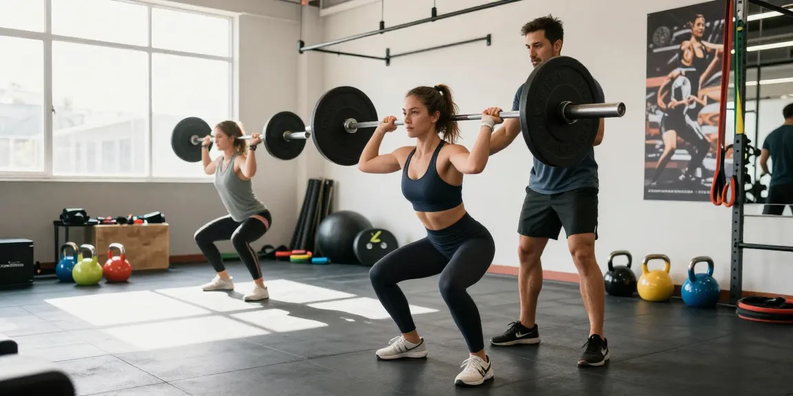 Unique Pharma Steroïden Winkel biedt krachtige producten voor fitness, met een vrouw die gewichtheffen beoefent in een moderne sportschool.